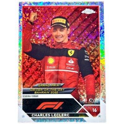 Charles Leclerc 2023 Topps Chrome Formula 1 - Mini-Diamond Refractor 193/299 #166 Ferrari