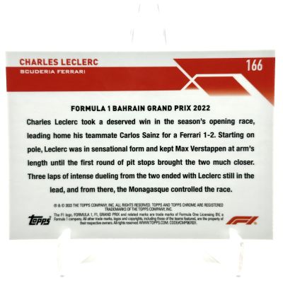 Charles Leclerc 2023 Topps Chrome Formula 1 - Mini-Diamond Refractor 193/299 #166 Ferrari