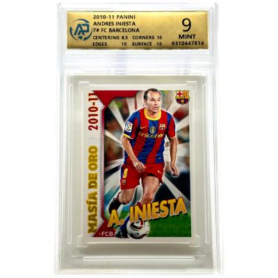Andres Iniesta 2010-11 Panini FC Barcelona Official Sticker Collection - MASIA DE ORO #7 AP 9 