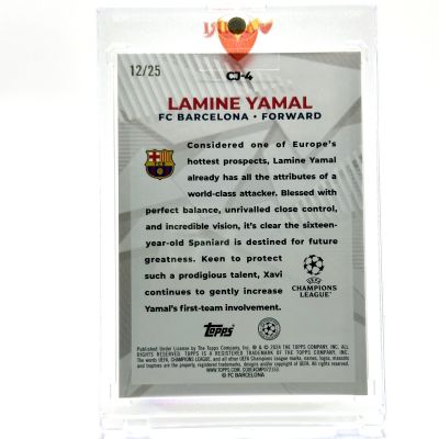 Lamine Yamal 2023-24 Topps Carnaval UCC - Rookie RC ORANGE SAMBA 12/25 #CJ-4 FC Barcelona