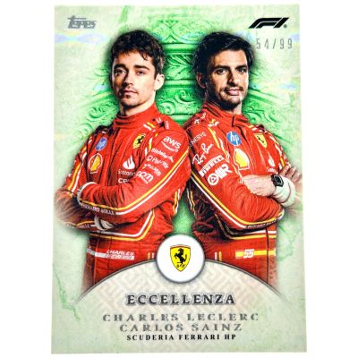 Charles Leclerc / Carlos Sainz 2024 Topps Formula 1 Eccellenza - La Squadra GREEN 54/99 Ferrari