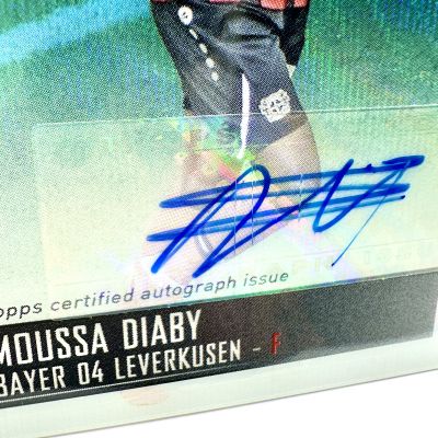 Moussa Diaby 2021-22 Topps Stadium Club Chrome Bundesliga - Auto 60/79 #CAC-MD Bayer Leverkusen