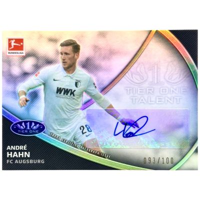 Andre Hahn 2020-21 Topps Tier One Bundesliga - Talent AUTO 093/100 #TT-AH FC Augsburg