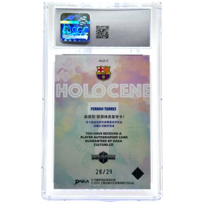 Ferran Torres 2023-24 Daka FC Barcelona - Holocene Auto 28/29 #AU2-2 CGC 9