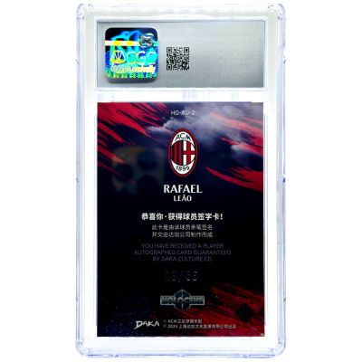 Rafael Leao 2023-24 Daka AC Milan One & Two - Holocene AUTO 13/65 HO-AU2 CGC 10