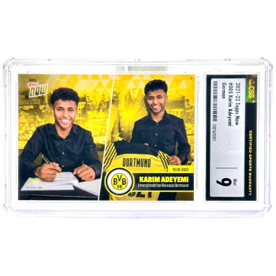 Karim Adeyemi 2021 Topps Now - Signs Borussia Dortmund YELLOW 35/99 #005 CSG 9