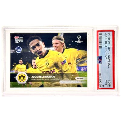 Jude Bellingham / Erling Haaland 2020-21 Topps Now Rookie RC #065 Borussia Dortmund PSA 9