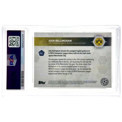 Jude Bellingham / Erling Haaland 2020-21 Topps Now Rookie RC #065 Borussia Dortmund PSA 9