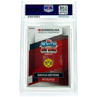 Jude Bellingham 2020-21 Topps Chrome Match Attax - Refractor Rookie RC #17 Borussia Dortmund PSA 9