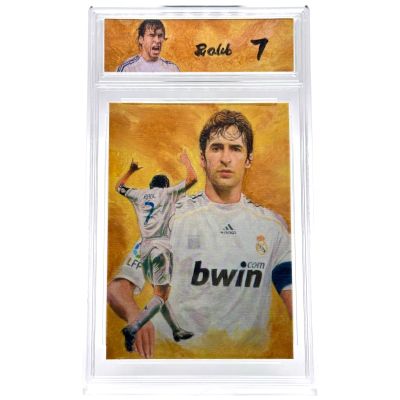 Raul 2023 Echo Card Original Sketch 13/80 Artist Sign - Real Madrid