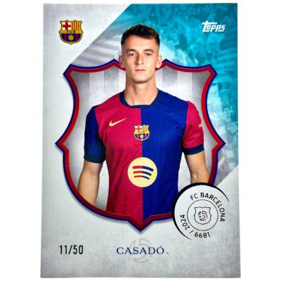 Marc Casado 2024-25 Topps Barcelona 125 Anniversary - AQUA 11/50 #38
