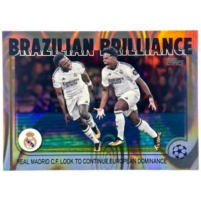 Endrick / Vini Jr 2024-25 Topps Flagship UCC - Refractor Lava Wave #28 Real Madrid