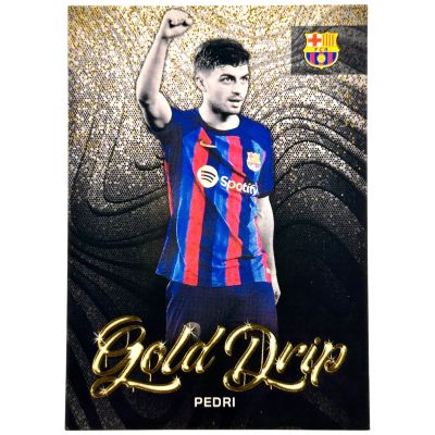Pedri 2022-23 Topps FC Barcelona Team Set - Gold Drip Insert #48 Barcelona