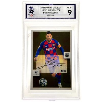Lionel Messi 2021-22 Panini La Liga Serie 10 - MOSAIC GOLD AUTO printed #16 FC Barcelona MGC 9