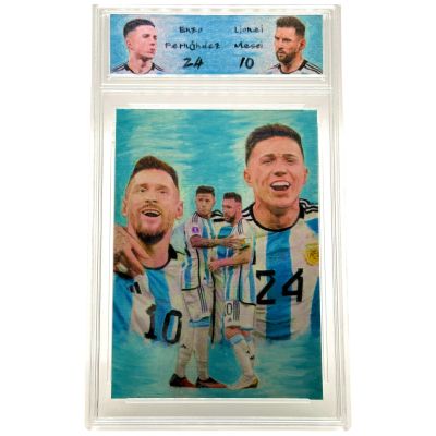 Lionel Messi / Enzo Fernández 2025 Echo Card - Vs 1.5 Original Sketch 44/80 Argentina
