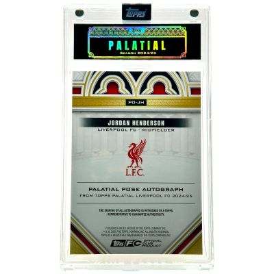 Jordan Henderson 2024-25 Topps Palatial FC Liverpool - Palatial Pose AUTO 21/25 #PO-JH