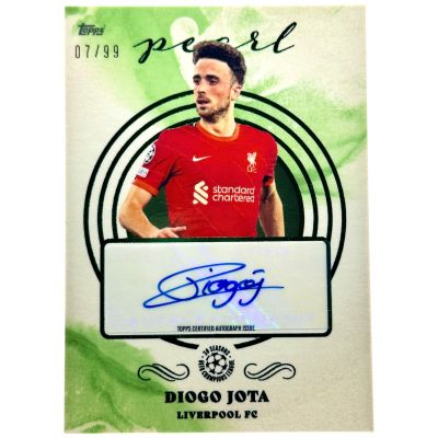 Diogo Jota 2021-22 Topps Pearl UCL - AUTO Green 07/99 FC Liverpool