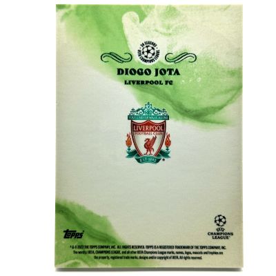 Diogo Jota 2021-22 Topps Pearl UCL - AUTO Green 07/99 FC Liverpool