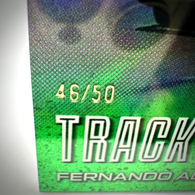 Fernando Alonso 2024 Topps Finest Formula 1 - Track Attack RELIC Green 46/50 #TAR-ALO Aston Martin