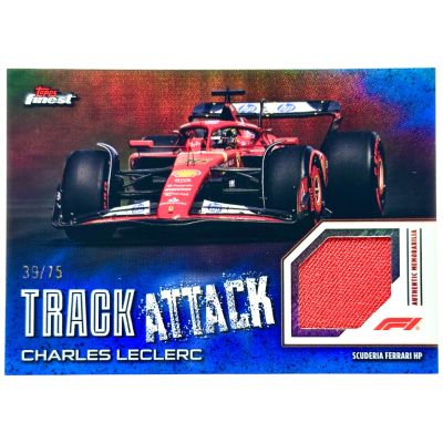Charles Leclerc 2024 Topps Finest Formula 1 - Track Attack RELIC Blue 39/75 #TAR-LEC Ferrari