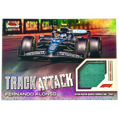 Fernando Alonso 2024 Topps Finest Formula 1 - Track Attack RELIC 89/99 #TAR-ALO Aston Martin