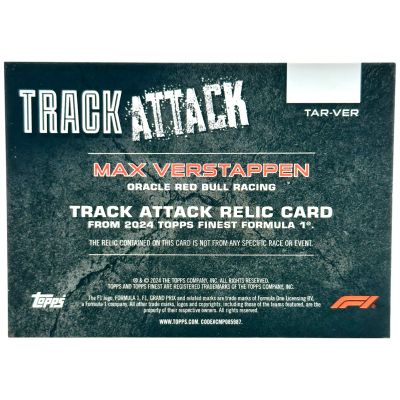 Max Verstappen 2024 Topps Finest Formula 1 - Track Attack RELIC 56/99 #TAR-VER Red Bull