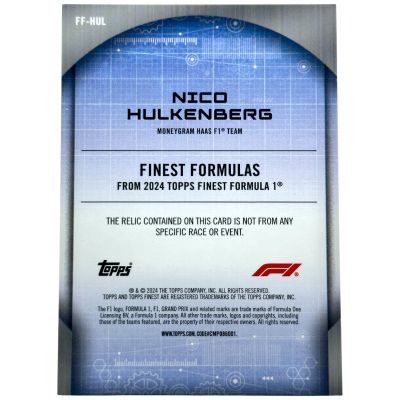 Nico Hulkenberg 2024 Topps Finest Formula 1 - Finest Formulas RELIC Green 05/50 #FF-HUL Haas