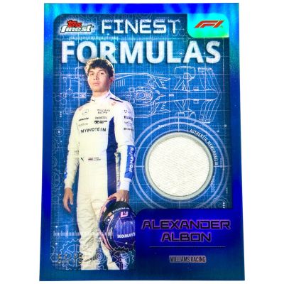 Alex Albon 2024 Topps Finest Formula 1 - Finest Formulas RELIC Blue 57/75 #FF-ALB Williams
