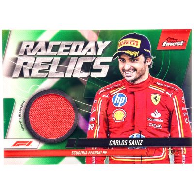 Carlos Sainz 2024 Topps Finest Formula 1 - Raceday RELIC Green Refractor 33/50 #RDR-SAI Ferrari