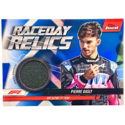 Pierre Gasly 2024 Topps Finest Formula 1 - Raceday RELIC Blue Refractor 33/75 #RDR-GAS Alpine
