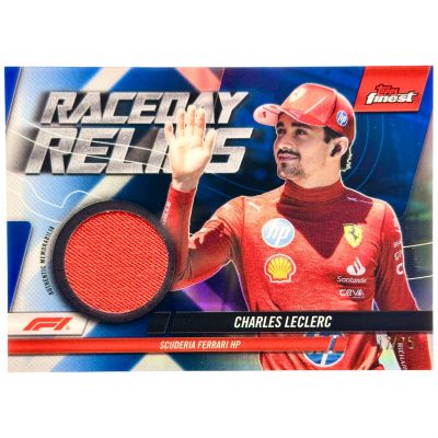 Charles Leclerc Topps Finest Formula 1 - Raceday RELIC Blue Refractor 17/75 #RDR-LEC Ferrari