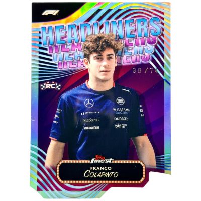 Franco Colapinto 2024 Topps Finest Formula 1 - Headliners Die-Cut Rookie RC 39/74 #HL-10 Williams