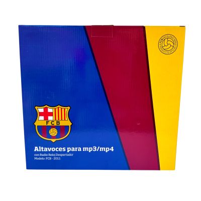 Boxe FC Barcelona cu Radio, ceas și alarmă in forma stadionului Camp Nou.