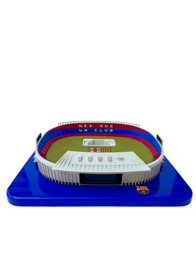 Boxe FC Barcelona cu Radio, ceas și alarmă in forma stadionului Camp Nou.