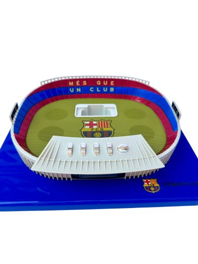 Boxe FC Barcelona cu Radio, ceas și alarmă in forma stadionului Camp Nou.
