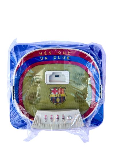 Boxe FC Barcelona cu Radio, ceas și alarmă in forma stadionului Camp Nou.