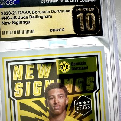 Jude Bellingham 2020-21 Daka Borrusia Dortmund - New Signings Rookie RC 71/99 #NS-JB CGC Pristine 10