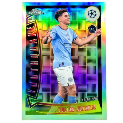 Julian Alvarez 2022-23 Topps Chrome UCC - Youthquake Rookie RC #YQ-28 Manchester City