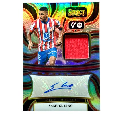 Samuel Lino 2024-25 Panini Select La Liga - AUTO PATCH Silver Prizm #AM-SL Atletico Madrid
