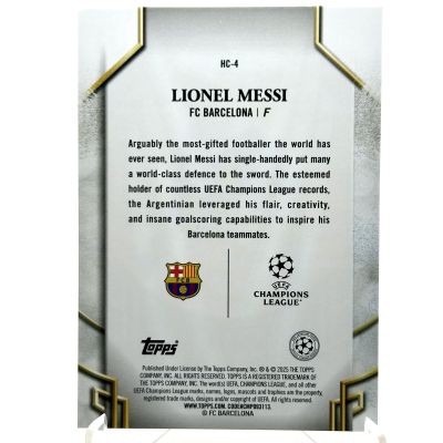 Lionel Messi 2024-25 Topps UCC Flagship - Historic Captains #HC-4 FC Barcelona 