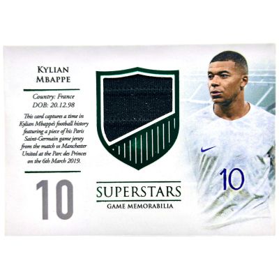 Kylian Mbappe 2024 Futera Unique World Football - Superstars Match Worn RELIC 10/15 PSG