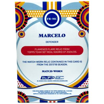 Marcelo 2024-25 Topps Real Madrid Team Set - Match Worn RELIC #FR-MC