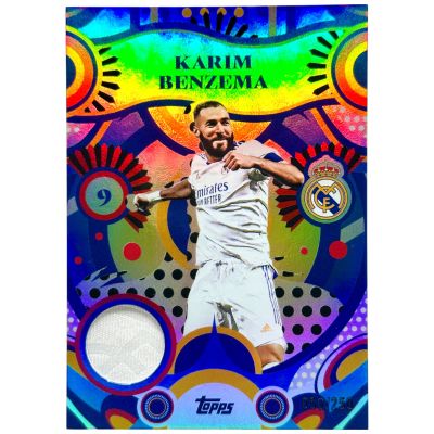 Karim Benzema 2024-25 Topps Real Madrid Team Set - Player Worn PATCH 050/250 #FR-KR