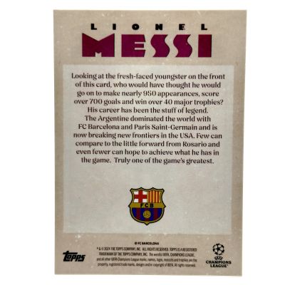 Lionel Messi 2024-25 Topps Deco UEFA - Artistry 'La Pulga'  FC Barcelona 