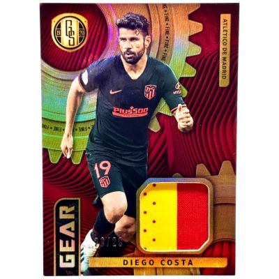 Diego Costa 2019-20 Panini Gold Standard Soccer - GEAR Player Worn PATCH Red 26/29 Atletico Madrid