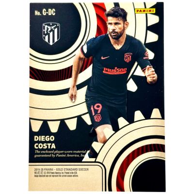 Diego Costa 2019-20 Panini Gold Standard Soccer - GEAR Player Worn PATCH Red 26/29 Atletico Madrid