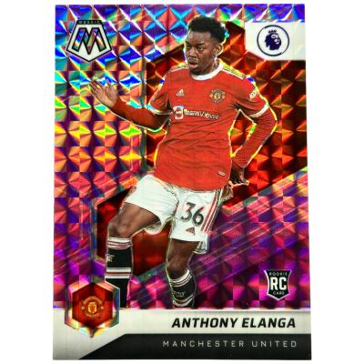 Antonhy Elanga 2021-22 Panini Mosaic Premier League Soccer - Purple 11/49 RC Rookie #145 Manchester United