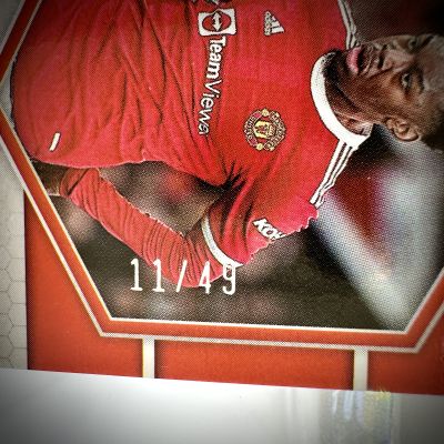 Antonhy Elanga 2021-22 Panini Mosaic Premier League Soccer - Purple 11/49 RC Rookie #145 Manchester United