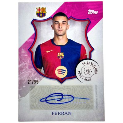 Ferran Torres 2024-25 Topps FC Barcelona 125 Years - AUTO Pink 21/99 LA-FT