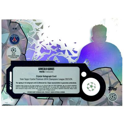 Goncalo Ramos 2023-24 Topps Crystal Premium UCL - AUTO #CA-GR PSG